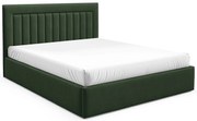 Zielone łóżko tapicerowane z pojemnikiem 3 rozmiary E5-M52