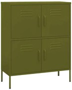 Metalowa zamykana szafka garażowa oliwkowa A8-M53