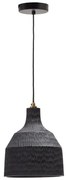 Czarna lampa wisząca z drewnianym kloszem ø 21 cm Amire – Kave Home
