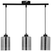 Srebrna szklana lampa wisząca - D266 B0-W86