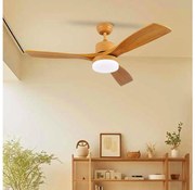 ZEVENTI - LED wentylator sufitowy MARE LED/24W/230V Wi-Fi Tuya dąb + pilot