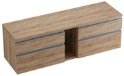 Szafka łazienkowa wisząca - Naturalny jasny - 150 cm - MAGDALENA II