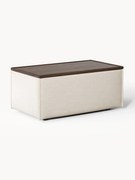 Puf z mieszanki lnu z miejscem do przechowywania Lennon