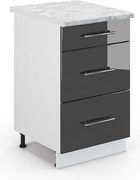 Szafka dolna do kuchni antracyt wysoki połysk 50x60x82 fame-line