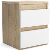 Szafka nocna komoda WIKI z 2 szufladami Dąb Sonoma/Biały