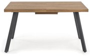 Stół BERLIN 140(180)x85 orzech miodowy/czarny rozkładany HALMAR
