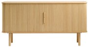 Niska komoda w dekorze dębu z drzwiami przesuwnymi 76x160 cm Cavo – Unique Furniture