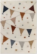 Dywan dziecięcy Adventures – Kolorowa Girlanda na kremowym tle 120 cm x 170 cm Atest Oeko-Tex