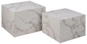 Białe stoliki w dekorze marmuru zestaw 2 szt. 58x58 cm Dice – Actona