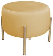 Pufa OLA LOFT ławka podnóżek metal złota MG15