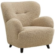 Jasnobrązowy fotel z materiału bouclé Lunaro – House Nordic