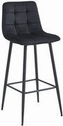 Nowoczesny czarny barowy hoker z oparciem C7-N25