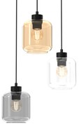 Lampa wisząca SOMBRA MIX 3xE27, potrójna, 3 klosze, na kole