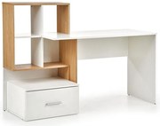 Białe Nowoczesne Biurko Młodzieżowe Komputerowe Z Półkami Z3-G65