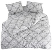 Szara pościel jednoosobowa z prześcieradłem/3-częściowa 160x220 cm Geometric – Mila Home