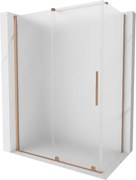 Mexen Velar kabina prysznicowa rozsuwana 140 x 70 cm, szron, miedź szczotkowana - 871-140-070-31-65