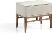 Stolik nocny z drewna beżowego i orzechowego 7035 ANGEL CERDA