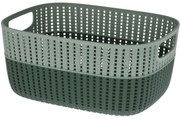 Koszyk plastikowy Duo, zielony, 38 x 28,5 x 17,1 cm