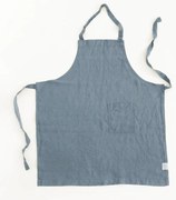 Dziecięcy niebieski lniany fartuch Linen Tales Regular, 67x57 cm