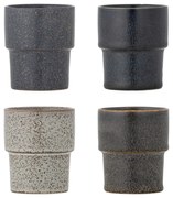 Brązowe kamionkowe filiżanki na espresso zestaw 4 szt. 150 ml Ewan – Bloomingville