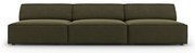 Zielona aksamitna sofa 240 cm Jodie – Micadoni Home