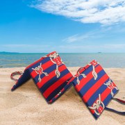 Leżak plażowy LINA OKRĘTOWA 137x49 cm, czerwony