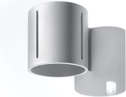 Kinkiety nowoczesny Brich, aluminium - 1 źródło światła 4000K - L.10 x H.10 cm - szary