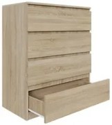 Komoda BASIC 4 szuflady – Dąb Sonoma | 80x97x40 cm