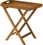 Drewniany stolik z przenośną tacą do serwowania, 60 cm