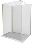 Mexen Kioto ścianka prysznicowa Walk-in 90 x 70 cm, transparent, złota szczotkowana - 800-090-212-55-00-070