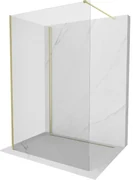 Mexen Kioto ścianka prysznicowa Walk-in 90 x 70 cm, transparent, złota szczotkowana - 800-090-212-55-00-070