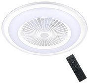 LED Ściemniany plafon z wentylatorem ZONDA LED/48W/230V biały +pilot