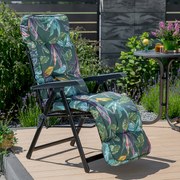 Fotel ogrodowy z podnóżkiem Lena Plus Black Edition G058-02PB PATIO