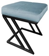 Pufa ZAZU BL VELVET szara ATOS