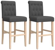 Ciemnoszary zestaw dwóch krzeseł barowych H3-E60