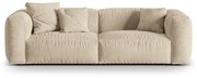 Beżowokremowa sofa modułowa z materiału bouclé 240 cm Martina – Micadoni Home