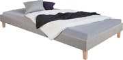 Tapicerowane łóżko 90x200 cm szare
