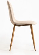 Pakiet 4 krzese z tkaniny Teok