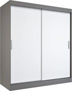 Szafa przesuwna MODUO COMFORT 180 antracyt/biała mat gładka MKPOL