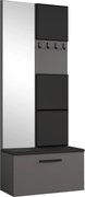 Masseno Garderoba MODULO 80,6/204/40 cm do Przedpokoju Nowoczesna Szara