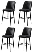 Zestaw krzeseł barowych Vento Anthracite and Black, 4 szt., 4 szt.