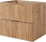 Szafka łazienkowa, Dąb Craft, uchwyt złoty, 46 x 60 x 57 cm