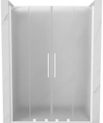 Mexen Velar Duo drzwi prysznicowe rozsuwane 140 cm, szron, białe - 871-140-000-32-20