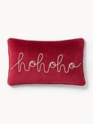 Poszewka na poduszkę z aksamitu z haftem i lamówką Hohoho