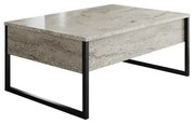 Stolik konferencyjny Luxe Travertine and Black