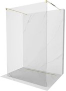 Mexen Kioto ścianka prysznicowa wolnostojąca 100 x 200 cm, transparent 8 mm, złota - 800-100-002-50-00