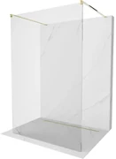 Mexen Kioto ścianka prysznicowa wolnostojąca 100 x 200 cm, transparent 8 mm, złota - 800-100-002-50-00