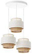 Żyrandol na lince BOHO 3xE27/60W/230V biały/juta