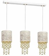 Lampa wisząca, potrójna biała/złota ALMERIA WHITE/GOLD 3xE27
