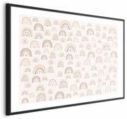 Plakat Tęcze i serca 60x40 cm z ramą czarną z marginesem ARTGEIST B